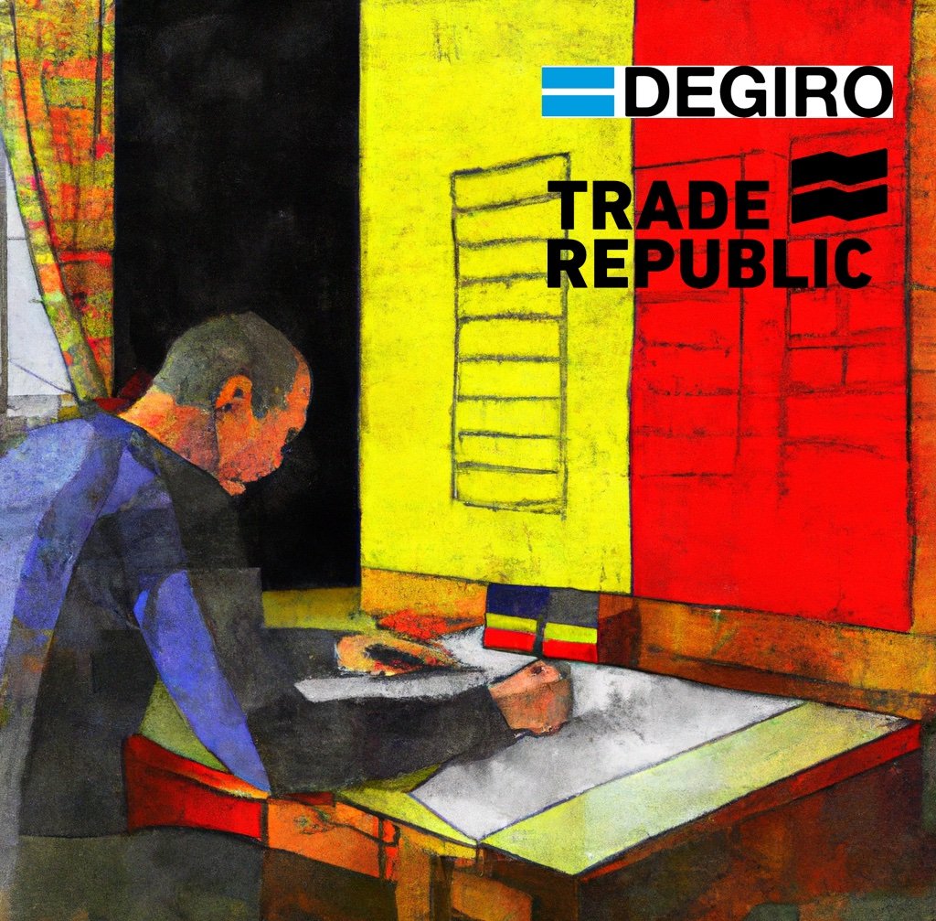 Man declaring his DEGIRO and Trade Republic account to the Belgian authorities