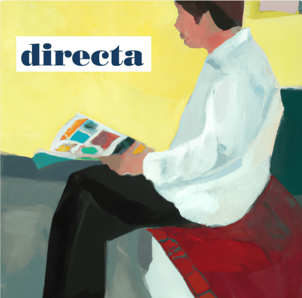 Person sitting reviewing the broker Directa