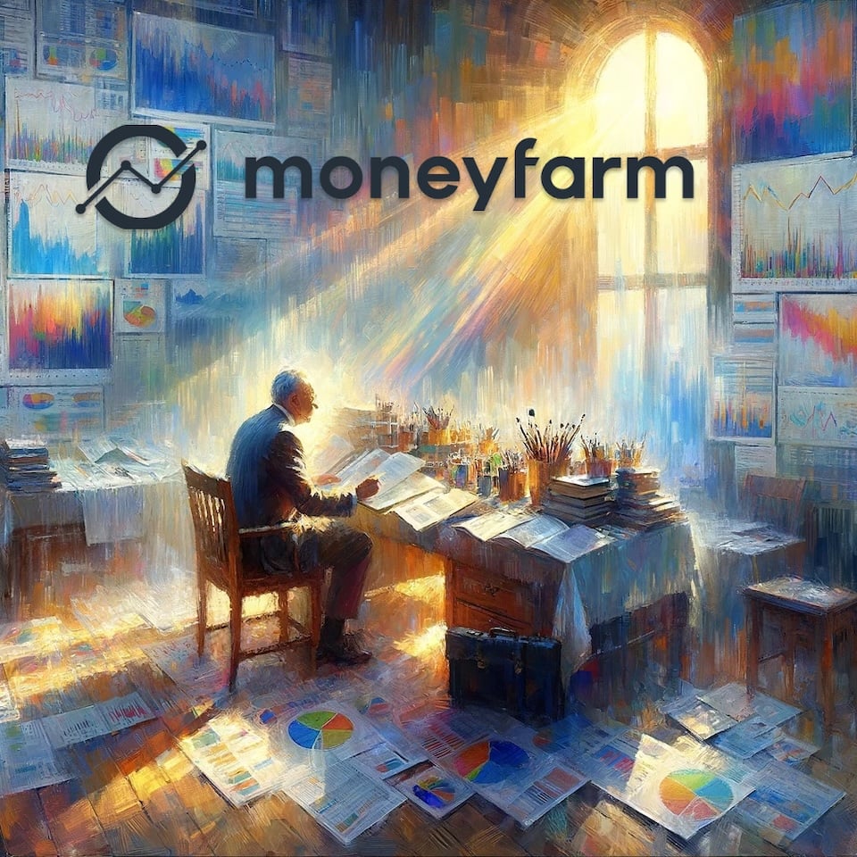 Person sitting down looking at alternatives to Moneyfarm