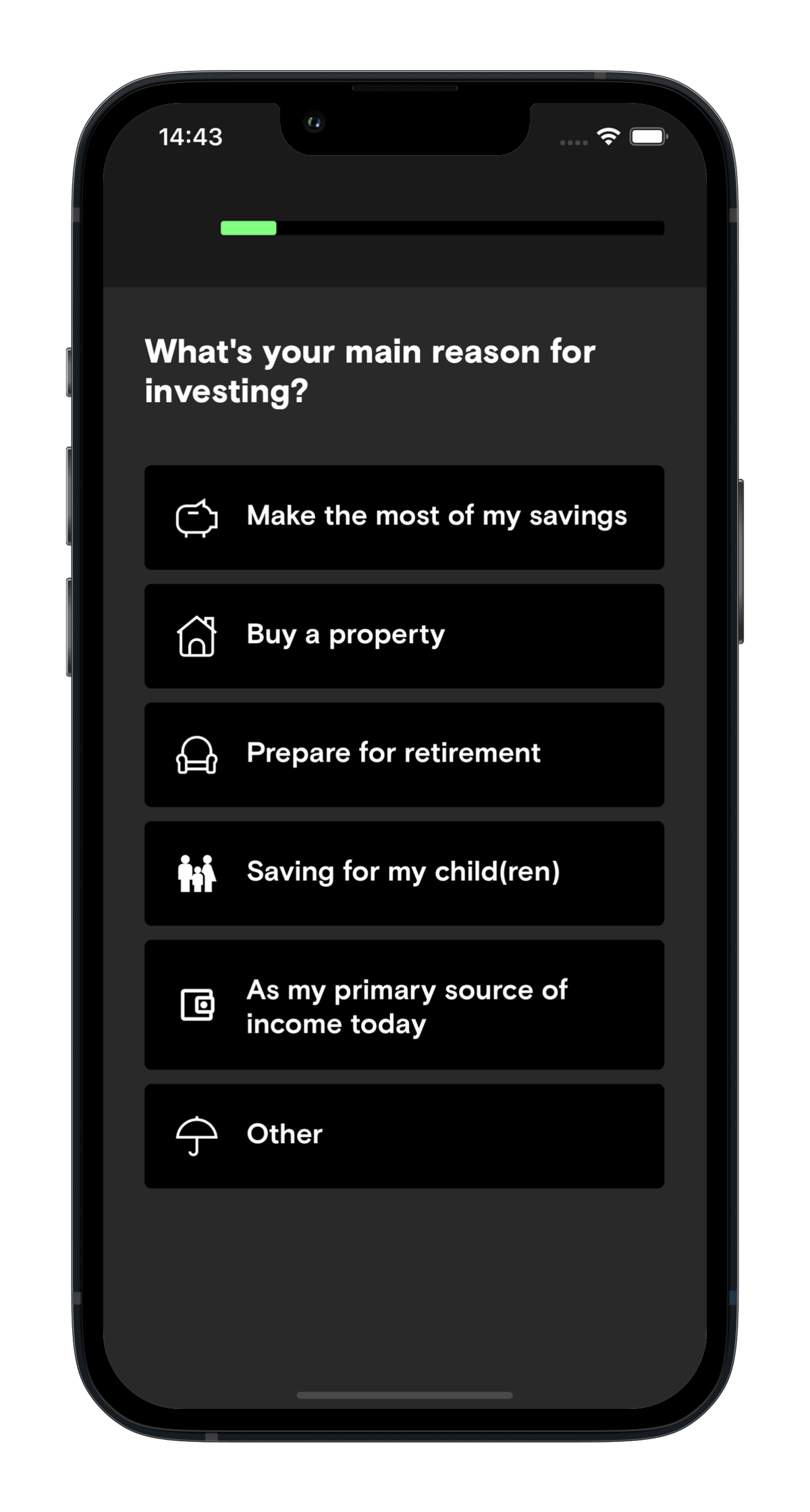 Screenshot of the Curvo app