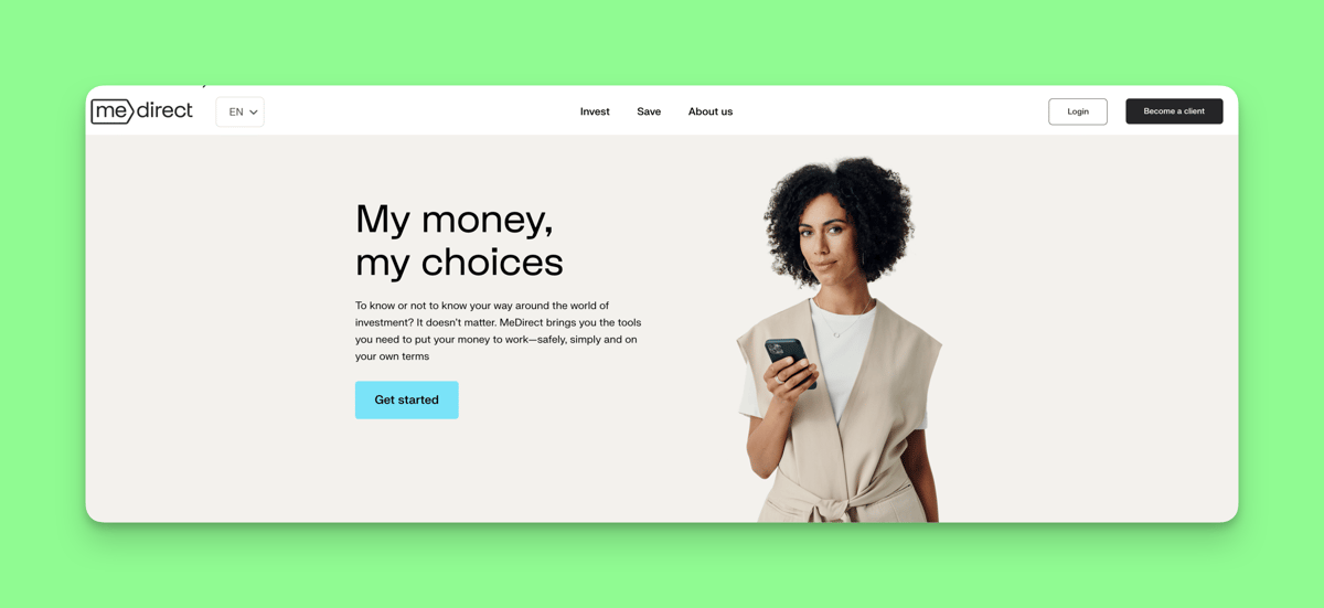 Website of MeDirect
